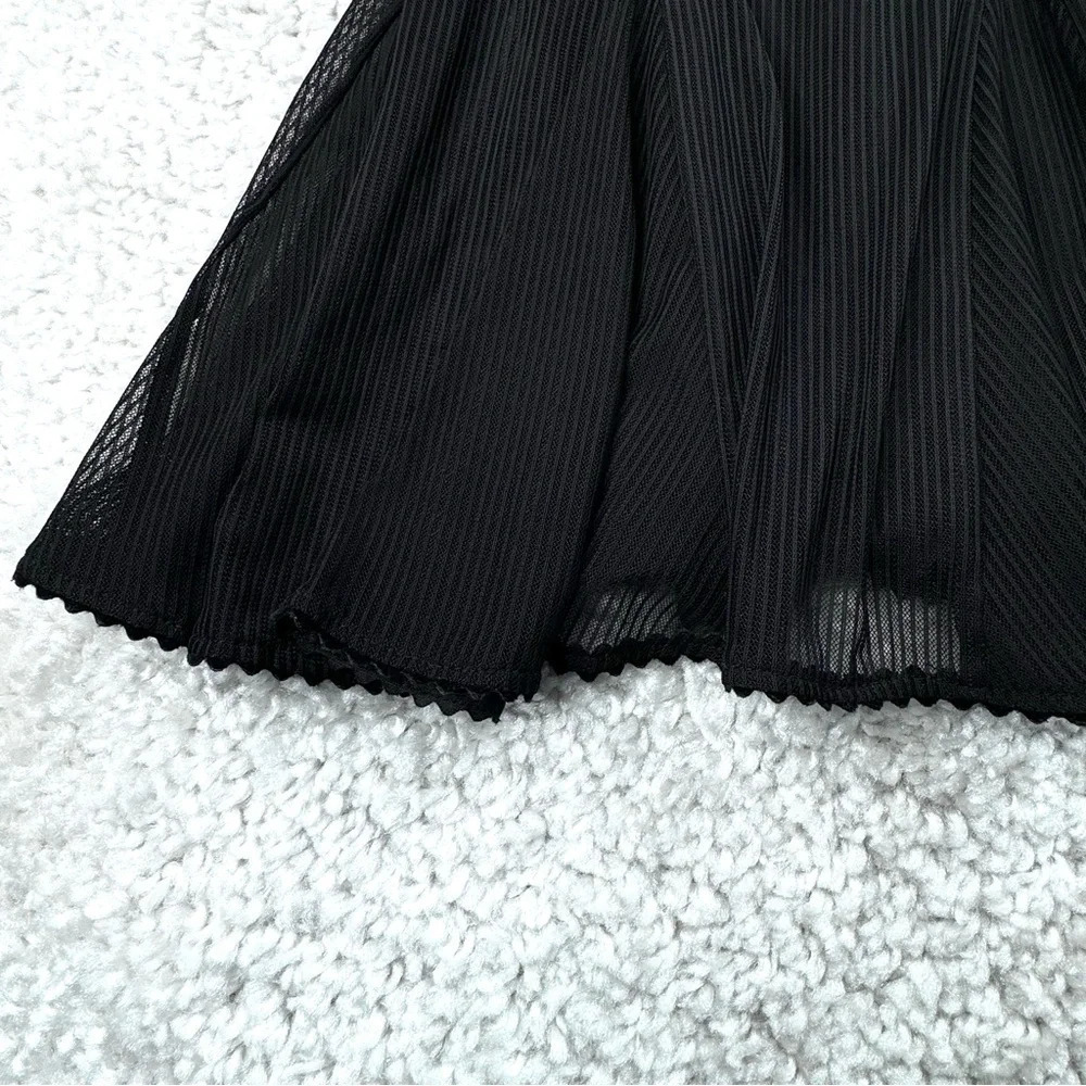 Revolve NBD Aida Dress in Black. Romantic Plunge Low Cut Neck Mini Dress. Large - Picture 9 of 14